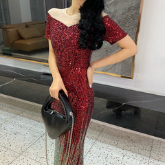 Fashion Personality Banquet Evening Dress Women