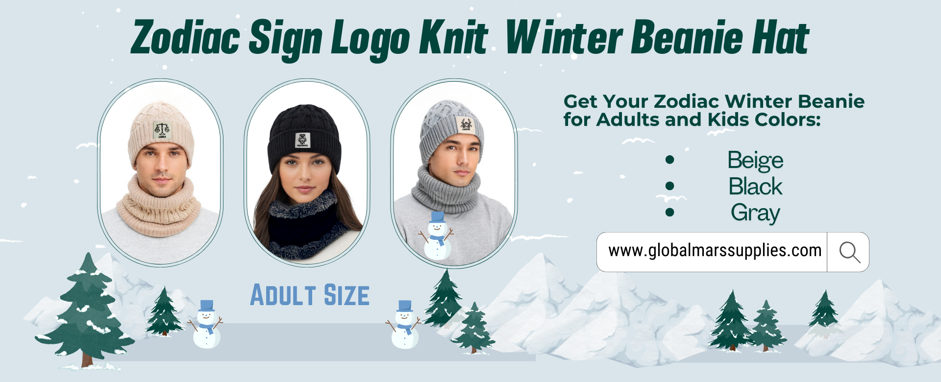 Winter Beanie Hat Collection For Adult