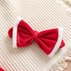 Child Girl Christmas Dress Headband Suit