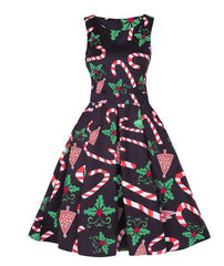 Round Neck Sleeveless Christmas Dress