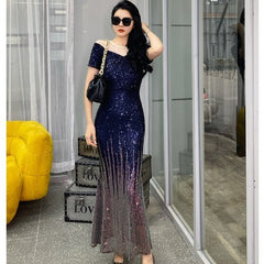 Fashion Personality Banquet Evening Dress Women