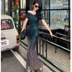 Fashion Personality Banquet Evening Dress Women